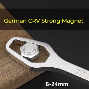 מפתח טבעת רב תכליתי בהתאמה אישית 8-24 מ\\\"מ, מפתח ברגים דו-צדדי עם הידוק עצמי לתיקון ביתי, רכב ואופניים - Product Image 4