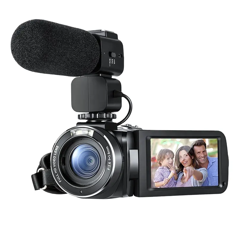 Cámara de grabación de vídeo Digital HD, 1080P, 30fps, compatible con pantalla IPS, Zapata caliente