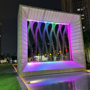 Colorato abbagliante fontana cascata digitale tenda di acqua di programmazione forma di controllo Font fase di illuminazione della luce della cortina d'acqua