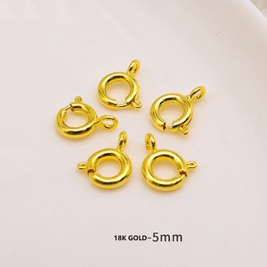 Toplu toptan kapatma cıvata bahar yüzük 5/6/7mm 14k 18k altın gümüş el yapımı DIY takı yapma bileşenleri uç toka Hoop yüzük - Product Image 5