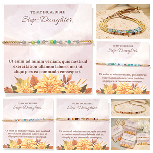Go2boho, novedad de verano para mujer, conjunto de joyería de moda, pulseras de cuentas chapadas en oro, patrón geométrico, cadena de colores mezclados para la amistad - Product Image 4