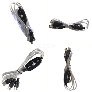 Adaptador de enchufe de Cable 2 en 1 para sintetizador, interfaz de teclado de Estudio Musical, convertidor de Cable USB a MIDI - Product Image 4