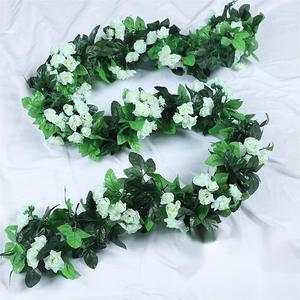 Trang Trí Đám Cưới Vải Lụa Nhân Tạo Màu Hồng Trắng Trà Hoa Hồng Hoa Nho Ivy Treo Cây Cây Cành Hoa Hồng Vòng Hoa Cho Trang Trí Nội Thất - Product Image 3