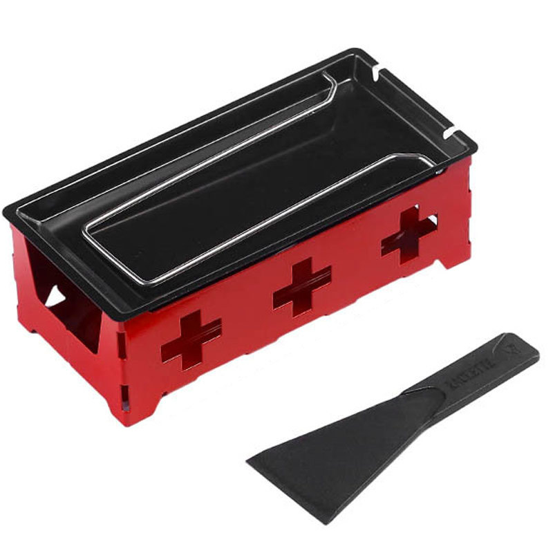 Red with stainless steel handle