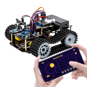 4WD Crawler Robot Car Kit Tank Track Drive Ultraschall-Hindernis vermeidung Intelligentes Fahrzeug zur Programmierung von STEM für Arduino - Product Image 1