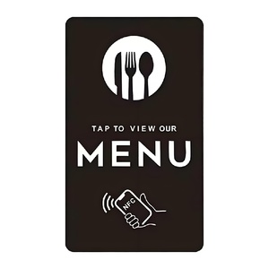 QR-Code angepasst 13,56 MHz Google Custom ized Comment Card Großhandel Social Media Plastic Comment Card Google NFC Visitenkarte