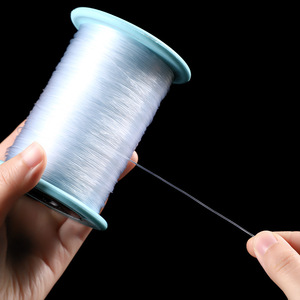 SOJI, venta al por mayor, Rollo grande, 0,2mm-1mm, nailon transparente, línea de pesca de alta resistencia, cadena de abalorios de cristal no elástica - Product Image 5