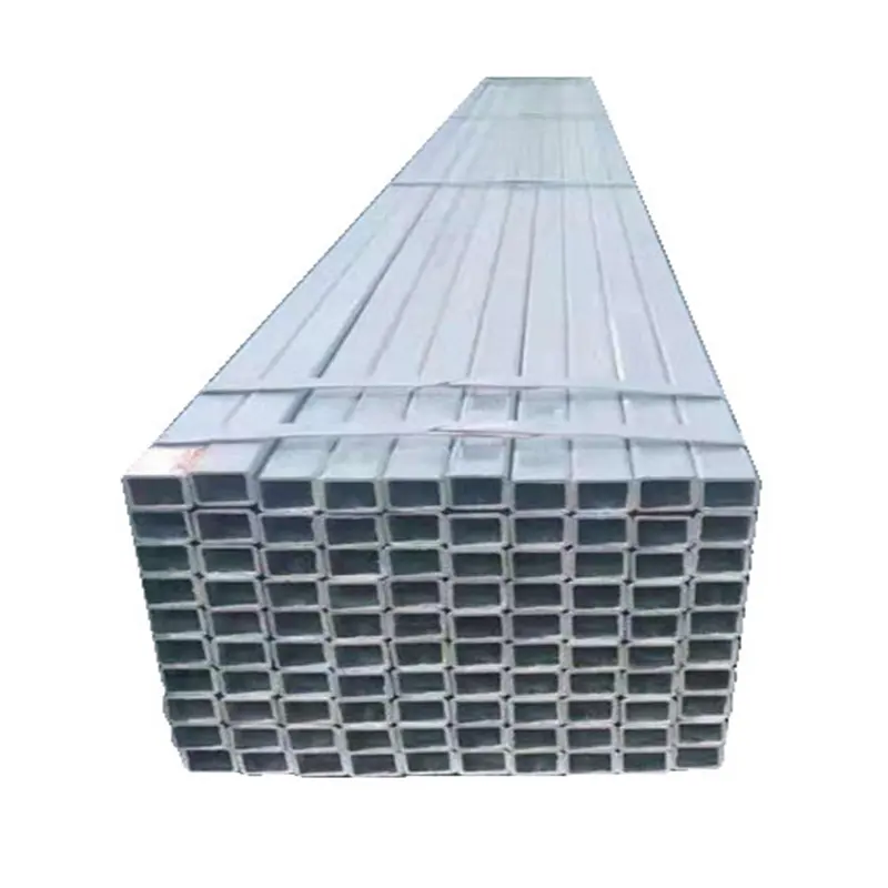 Fornecedor 10X10 100X100 ERW Shs Ms retangular seção oca tubo de aço ferro galvanizado superfície laminada a quente 6m de comprimento para soldagem