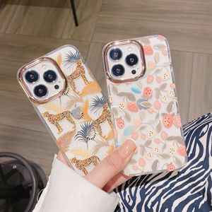 Đẹp rực hoa rõ ràng Acrylic IMD trường hợp tùy chỉnh thiết kế cho điện thoại 16 14 15 13 12 điện thoại di động trường hợp - Product Image 5