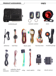 China SPY Keyless Entry 2-Wege-Autoalarmsystem mit großer LCD-Fernbedienung Motors tarter Anti-Hijacking-Funktion - Product Image 4