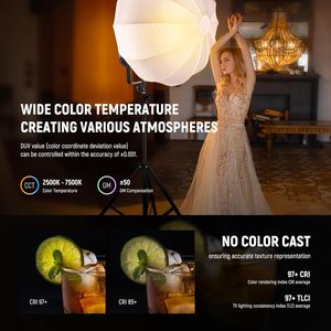 NEEWER CB300C 300W RGB LED-Video licht APP/2.4G-Steuerung, Vollfarb-COB-Dauerlicht beleuchtung für Studio filme dimmbar - Product Image 5