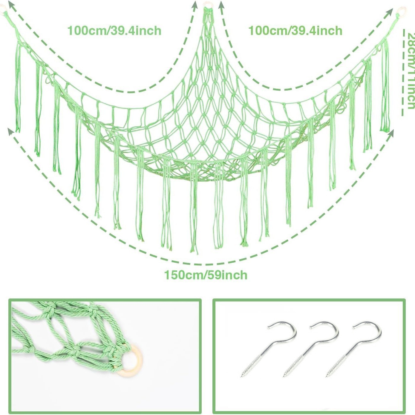 2,5 mm vert clair avec crochet