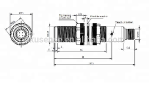 MC18220 M18 <strong>Diffuse</strong> <strong>Reflection</strong> <strong>Ultrasonic</strong> Height <strong>Sensor</strong> with Long Range Distance Measuring 2002200mm