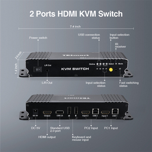 TESmart切换器KVM控制台经济高效的4k电视4k智能电视2端口USB，带音频和USB集线器USB HDMI KVM切换器 - Product Image 2