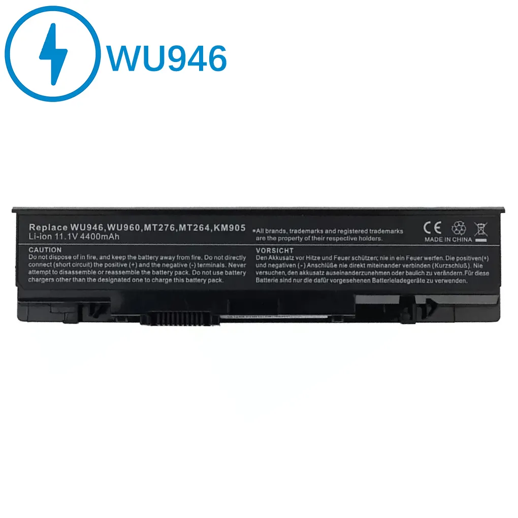 WU946 PP39L MT264 MT276 KM905 batterie d'ordinateur portable OEM pour Dell Studio 1558 1557 1537 1536 1535 batterie d'ordinateur portable rechargeable