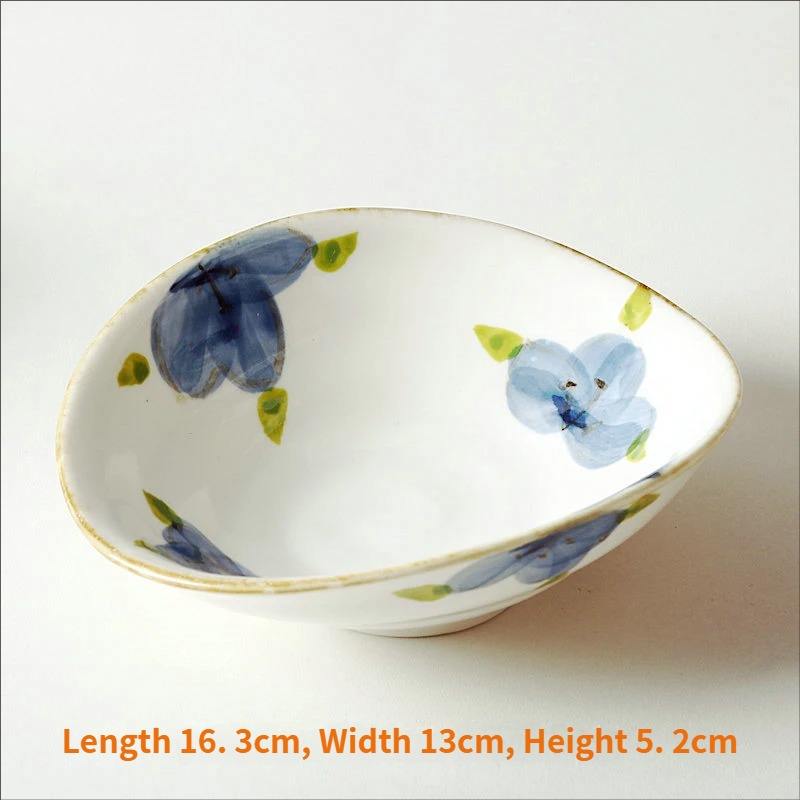 Hand-painted three-leaf fruit ingot plate