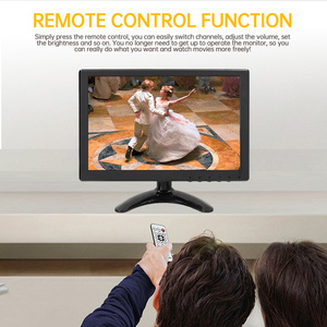 Monitor LCD portátil de 10,1 pulgadas con control remoto con altavoces duales integrados, entrada VGA BNC USB para CCTV para juegos, entrada USB, de 2 a pulgadas - Product Image 5