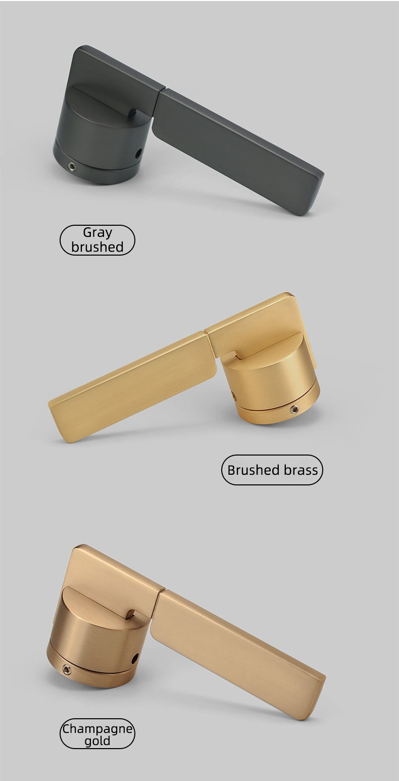 New Italy Hot Sale Hotel Room Design Zinc Alloy Gold Lever Door Handle Mortise Door Lock
