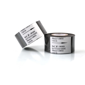 Cinta térmica de resina para máquina de impresión, cinta de Color negro para máquina de codificación, 30mm x 100m - Product Image 1