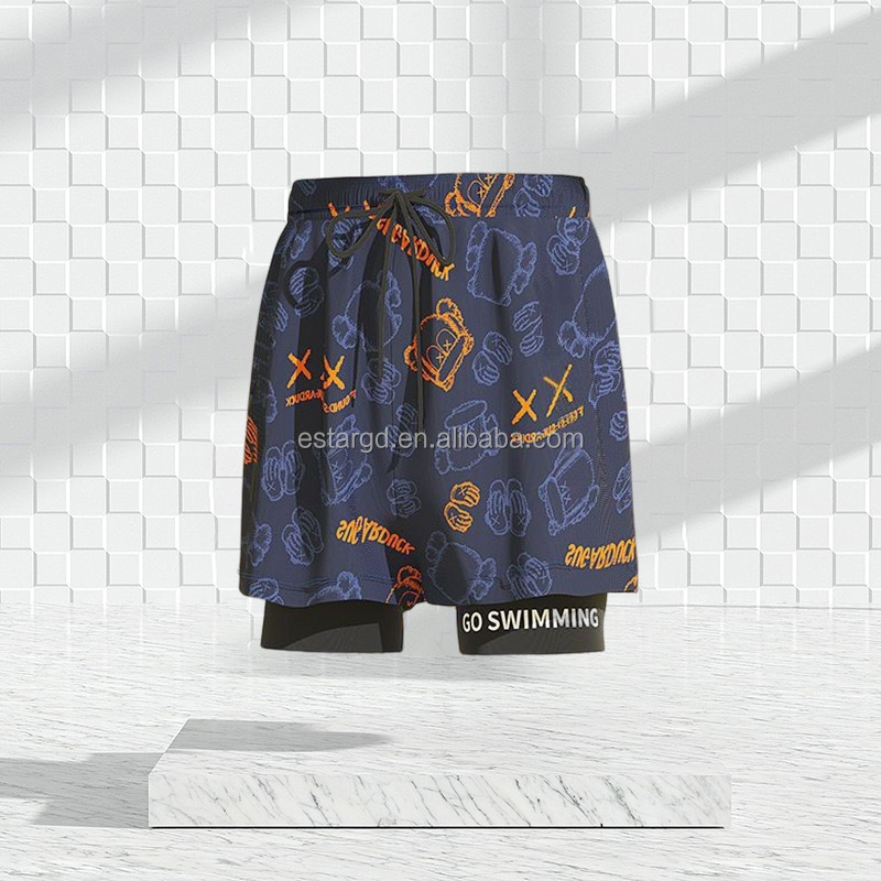 Orange bear cropped pants