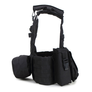 Jsh Nhà Máy Của Màu Đen Chiến Thuật Trọng Lượng Vest Không Thấm Nước An Toàn Chiến Thuật Vest Pouch Ngoài Trời Lĩnh vực Đào Tạo - Product Image 6