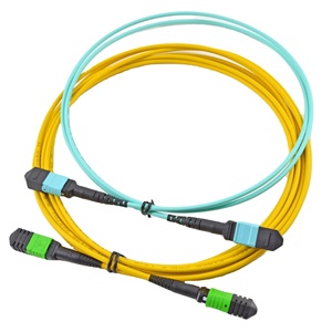 Top Quality OM3 Optic Patch Cord 12 Fiber MPT <strong>Trunk</strong> Cable 8/12/24F <strong>MTP</strong> MPO Fiber Cable LC OM4 - Product Image 1