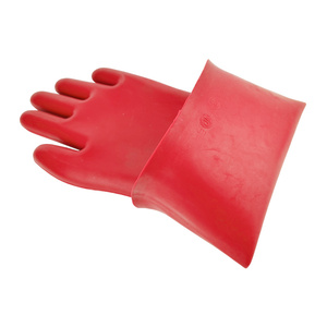 Red Rubber Electrical Isolating <strong>Gloves</strong> Anti-Slip Max Testing Voltage <strong>12KV</strong> Working Voltage 3kV Length 410mm