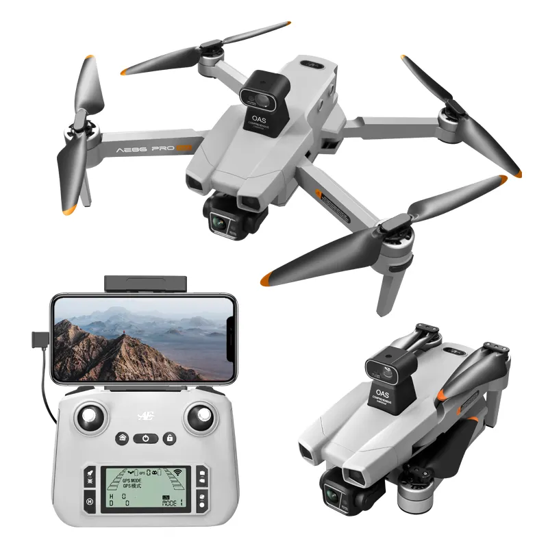 AE86 Pro Max 4K PRO Fpv drone com 4k câmera gps 3 eixos gimbal corrida drone celular conectar drone suporte cartão sd quadcopter