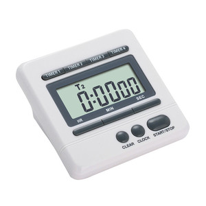 Tasca magnetica 4 gruppi di canali orologio Timer da cucina digitale con ampio Display LCD conto alla rovescia temporizzazione simultanea attaccabile - Product Image 3