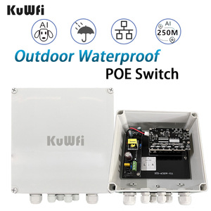 KuWFi IP65 impermeabile interruttore Poe esterno 8 porte 10/100/1000Mbps monitoraggio di sicurezza esterno dedicato di alta qualità - Product Image 3