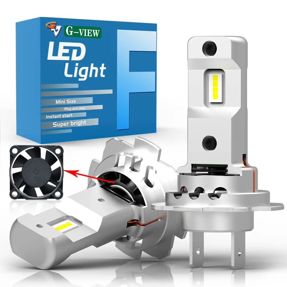 Gview GMX Mini Größe LED Abblendlicht Fernlicht 10000LM Brighter 60W H7 LED Scheinwerfer lampen