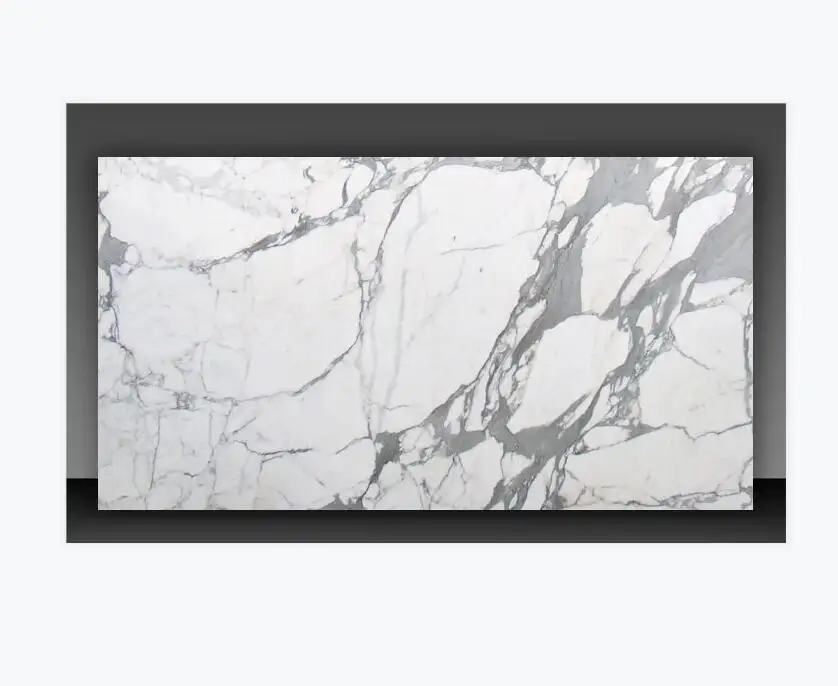 Pietra naturale pavimenti in piastrelle di marmo lucido disegno Staturio di marmo bianco con Venature Nere