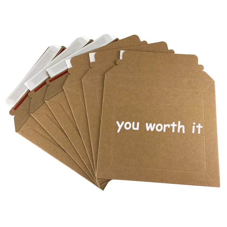 Emballage enveloppe en carton, 10 pièces, logo personnalisé en papier kraft, écharpe, enveloppe