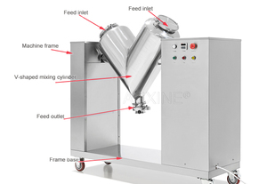 ANXINE küçük V koni toz mikser Blender v-tipi endüstriyel mikser V şekli kimyasal Lab kuru toz mikser - Product Image 3