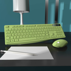 2022最新のかわいいレトロなUSBインターフェイスオフィスコンピュータラップトップワイヤレスキーボードマウスコンボ - Product Image 5