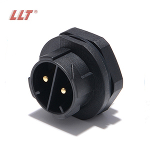 LLTM19無はんだネジ接続IP68バックナット2ピンパネルマウント25Aオスメス電源プラグ円形防水コネクタ