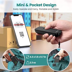 Anyeast Portable Mini USB Wired BT 2.4G Wireless Bluetooth 2D 1D <strong>QR</strong> Bar <strong>Code</strong> Scanner Barcode Reader for Warehouse Inventory - Product Image 2