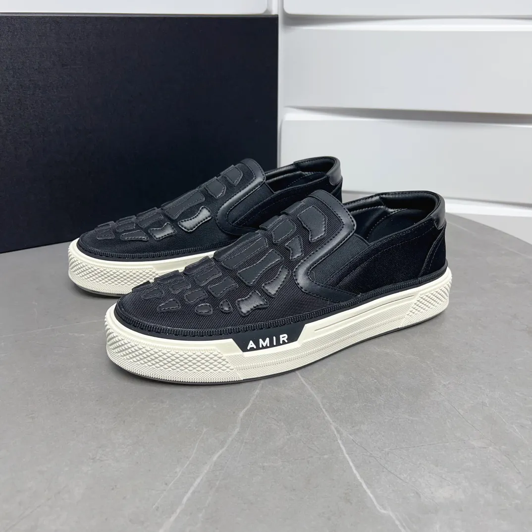 Lujo calidad Original bordado Am letra Amiry lona zapatos para correr Casual zapatillas hombres mujeres entrenador Skateboarding calzado