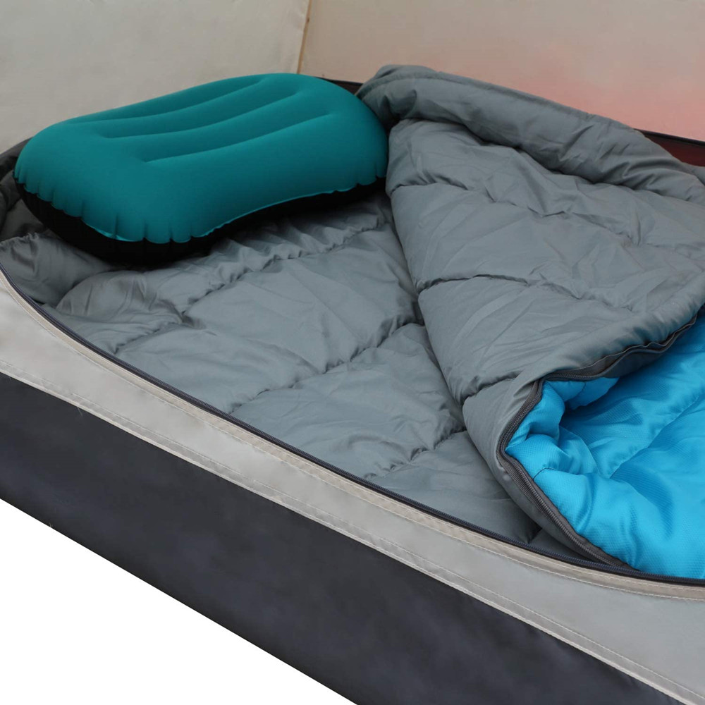 40D 240T Polyester Camping Sleeping Gear Comfort 3 Season Mummy Sleeping Bag 6