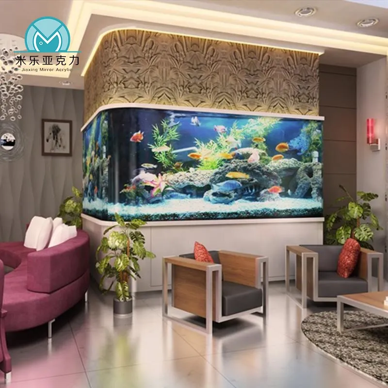 Fornecimento de fábrica novo design acrílico aquário acrílico tanque de peixes para venda