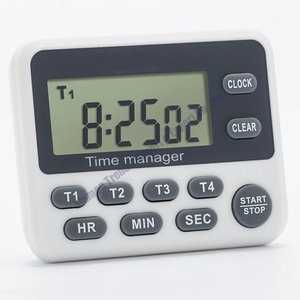 Silber Magnetic Count Down Elektronischer Countdown Digitaler Timer mit Sound clip für Labor 3 Tasten Einfach zu lesen - Product Image 2