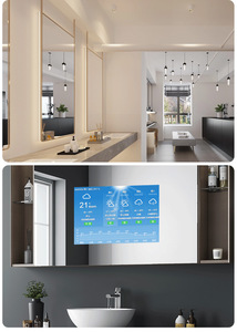 THLEE Smart 17/19/21. 5-дюймовое противотуманное светодиодное волшебное зеркало для ванной комнаты с пультом дистанционного управления для рекламного дисплея в лифтах - Product Image 5