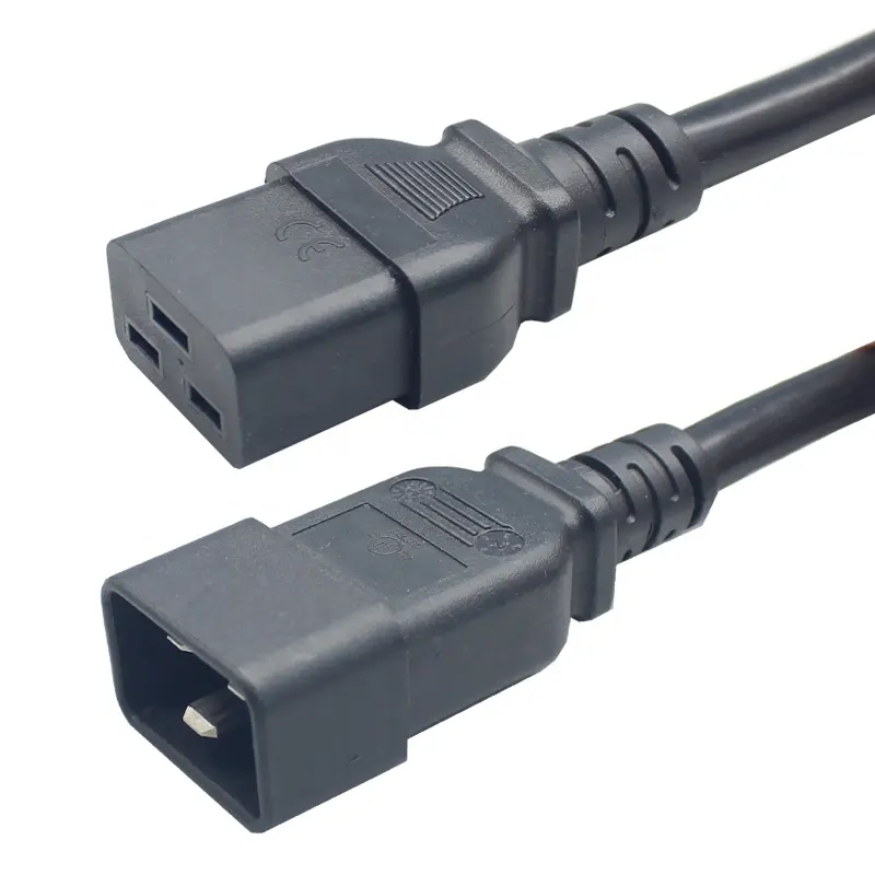 Сверхмощный медный кабель питания для компьютера SJT 12 AWG 1,5 м IEC C13 C19 к C20