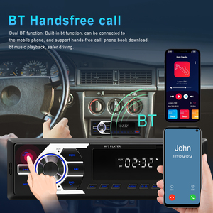 Podofo araba MP3 çalar 1 Din araba radyo Stereo BT/USB/SD/AUX-IN/FM ses asistanı radyo - Product Image 2