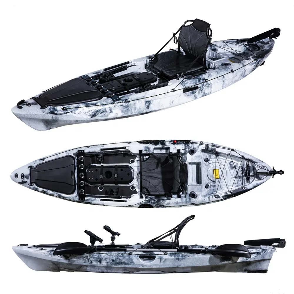 LSF — kayak professionnel de pêche en plastique, 10 pieds, nouveau design, à la mode