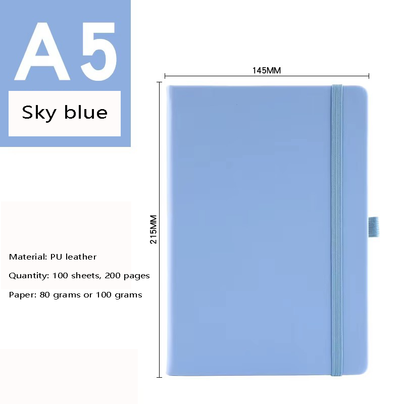 Azul claro/con inserto para bolígrafo