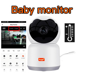 Tuya กล้อง4MP ไวไฟสำหรับเด็กทารก, กล้องติดตามอุณหภูมิและความชื้นอัตโนมัติแบบสองทิศทาง - Product Image 2