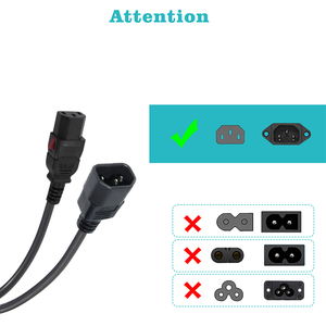 Cable de extensión de alimentación de computadora a PDU IEC C14 a IEC C13 con conjuntos de cables de bloqueo