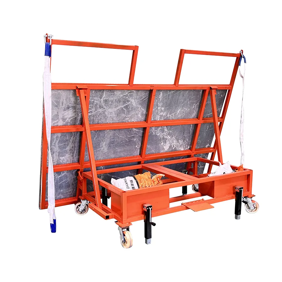 Wholesale portable collapsible granite marble slab trolley cart heavy duty transport cart A