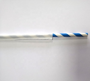 Prompt Goods Paper <strong>Wrapped</strong> Blue Stripe Drinking Paper <strong>Straws</strong>